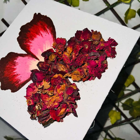 Crimson bloom - Original Textured Acrylic Canvas