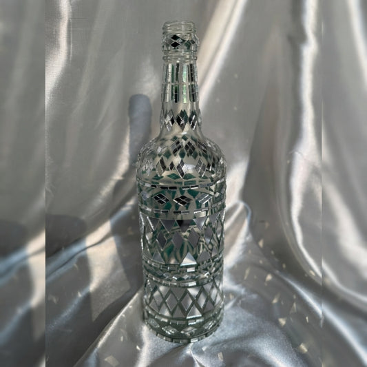 Mirror-mirage mosaic glass vase