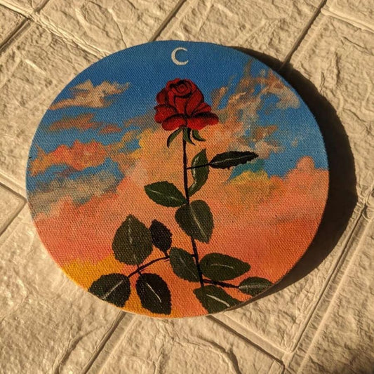 "Rose at Twilight" Mini painting
