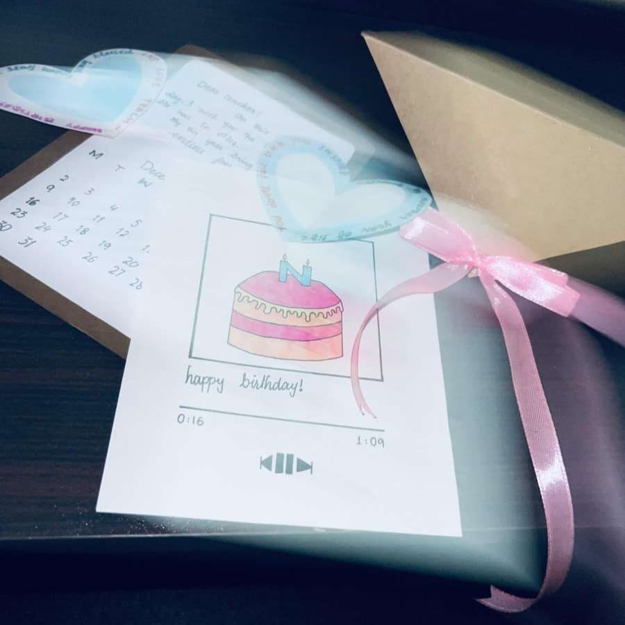 "Wrapped with Love" Custom Wish Card